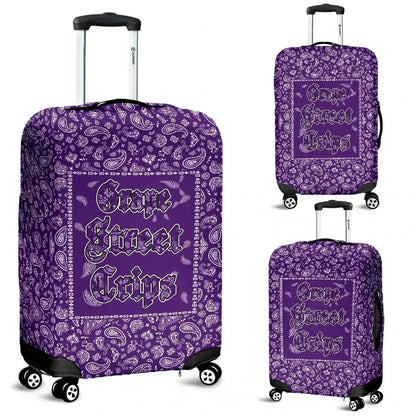 Grape Street Crips Gang Sign Luggage Covers Purple Bandana