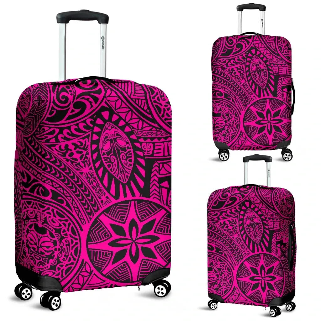 Hawaii Tribal Luggage Cover, Tiki Sun God Suitcase Covers
