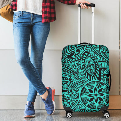 Hawaii Tribal Luggage Cover, Tiki Sun God Suitcase Covers