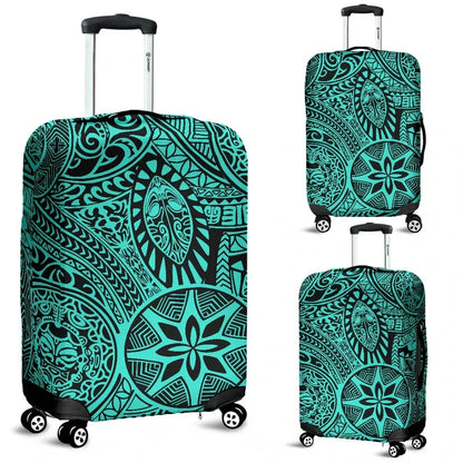 Hawaii Tribal Luggage Cover, Tiki Sun God Suitcase Covers