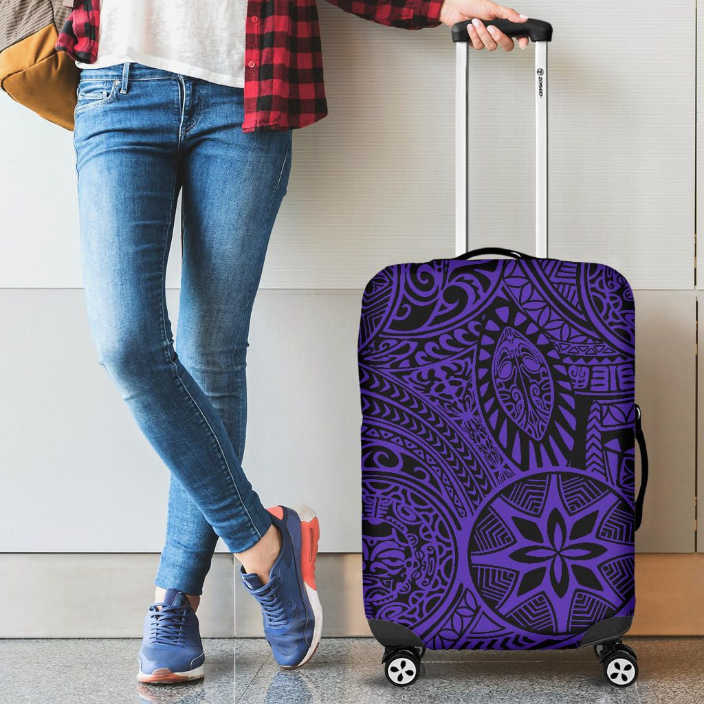 Hawaii Tribal Luggage Cover, Tiki Sun God Suitcase Covers