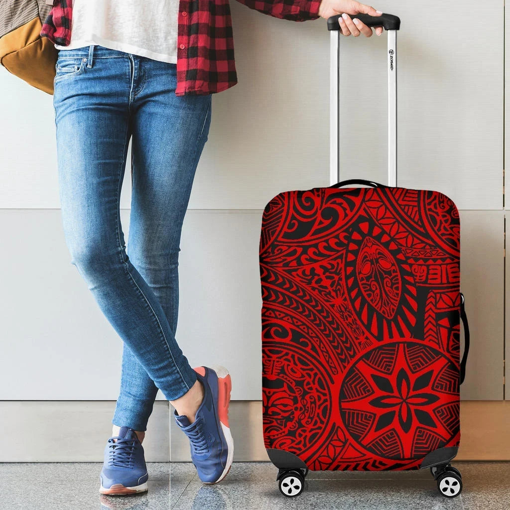 Hawaii Tribal Luggage Cover, Tiki Sun God Suitcase Covers