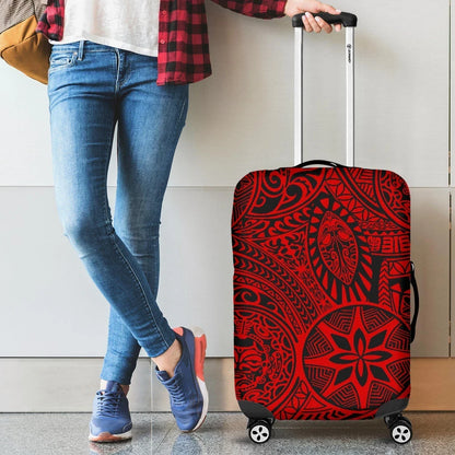 Hawaii Tribal Luggage Cover, Tiki Sun God Suitcase Covers