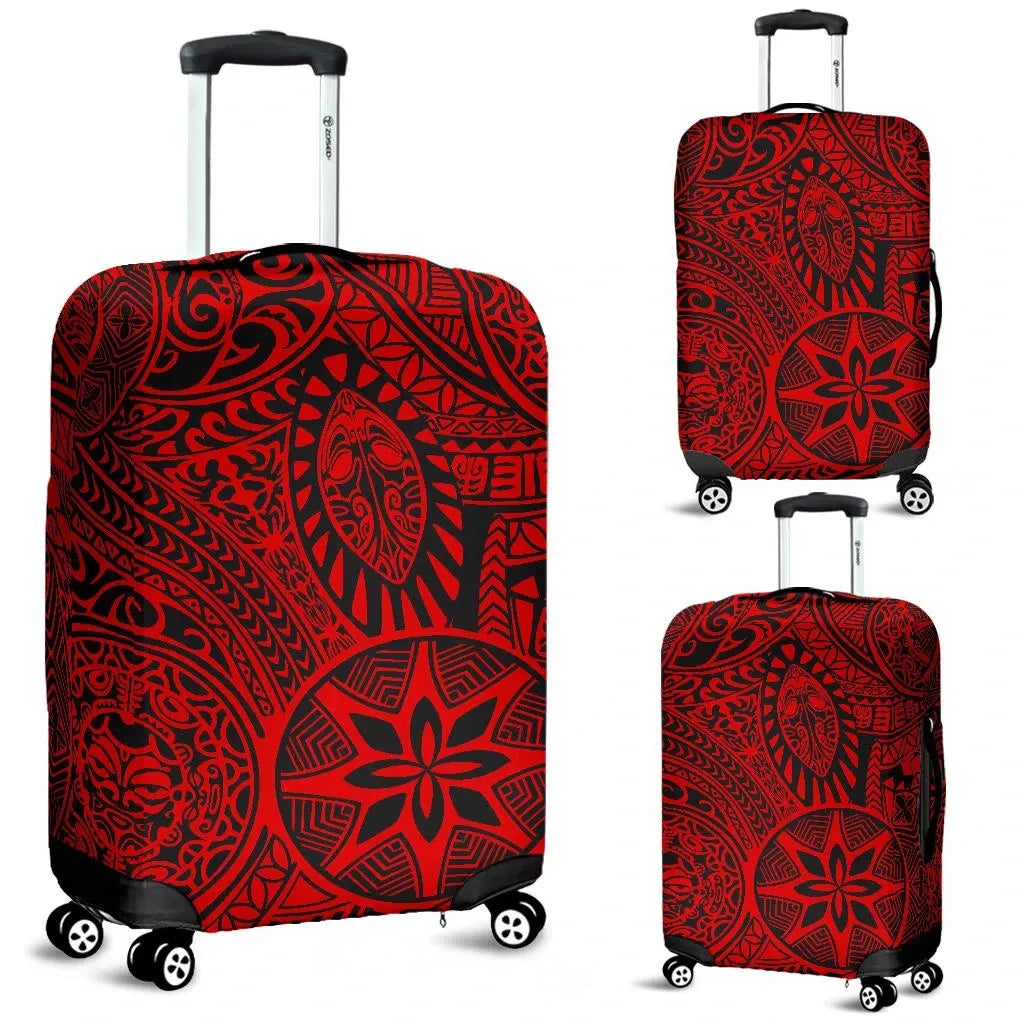 Hawaii Tribal Luggage Cover, Tiki Sun God Suitcase Covers