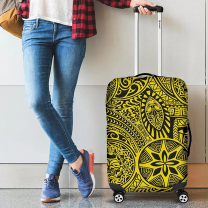 Hawaii Tribal Luggage Cover, Tiki Sun God Suitcase Covers