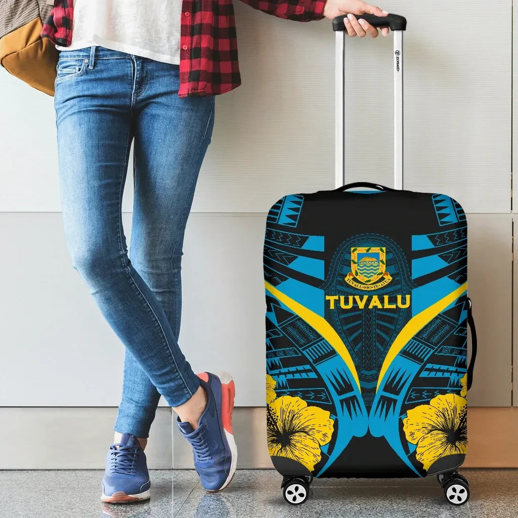 Tuvalu Tattoo Luggage Covers Hibiscus