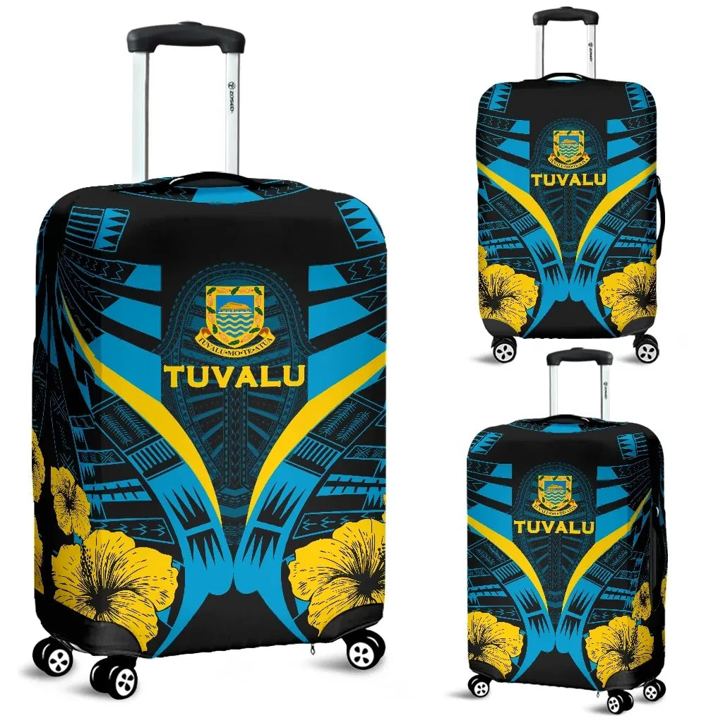 Tuvalu Tattoo Luggage Covers Hibiscus