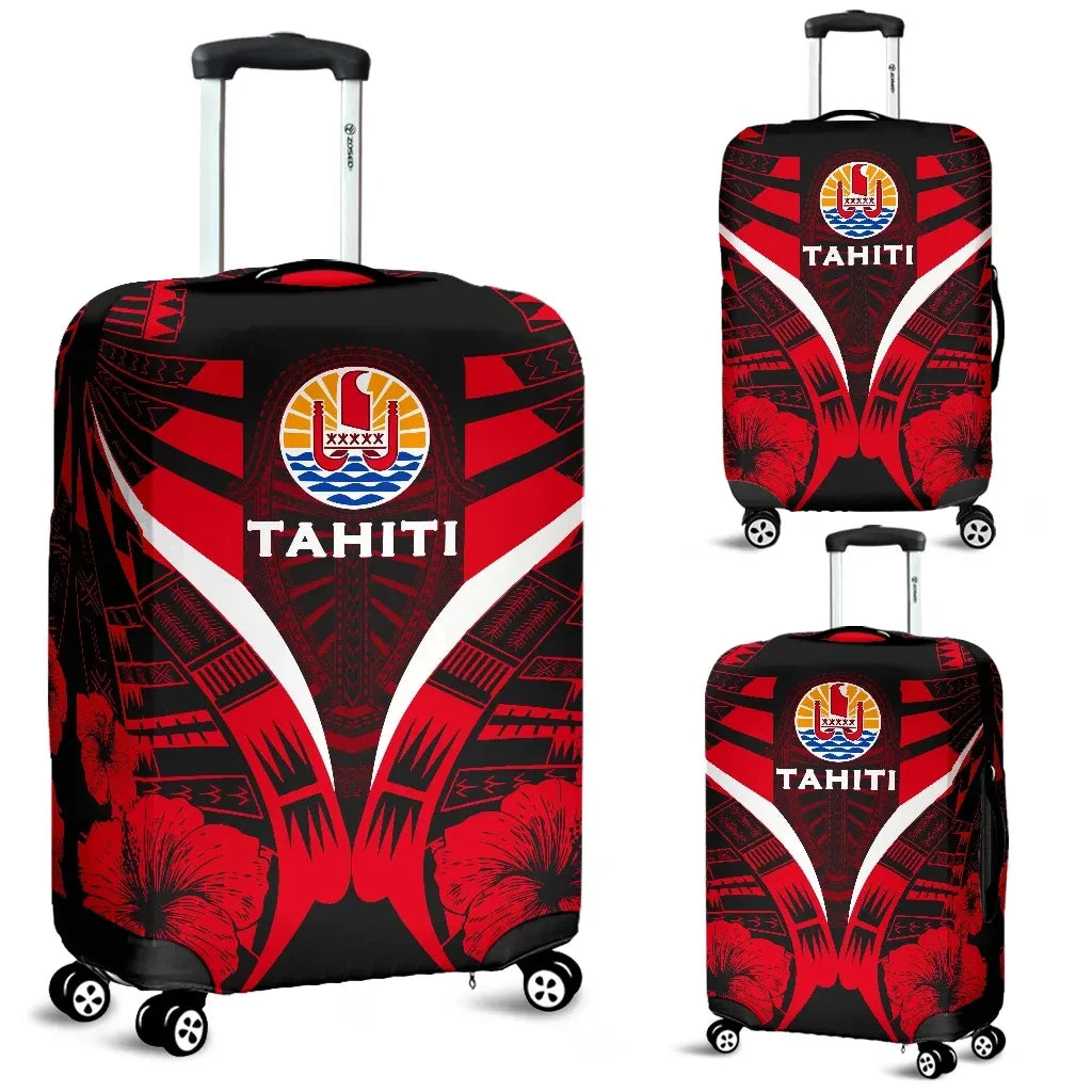 Tahiti Tattoo Luggage Covers Hibiscus