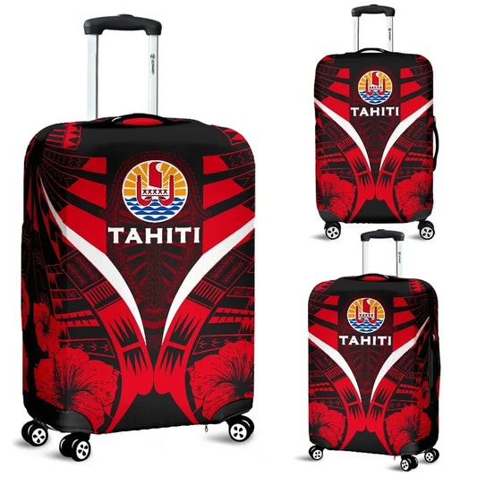 Tahiti Tattoo Luggage Covers Hibiscus