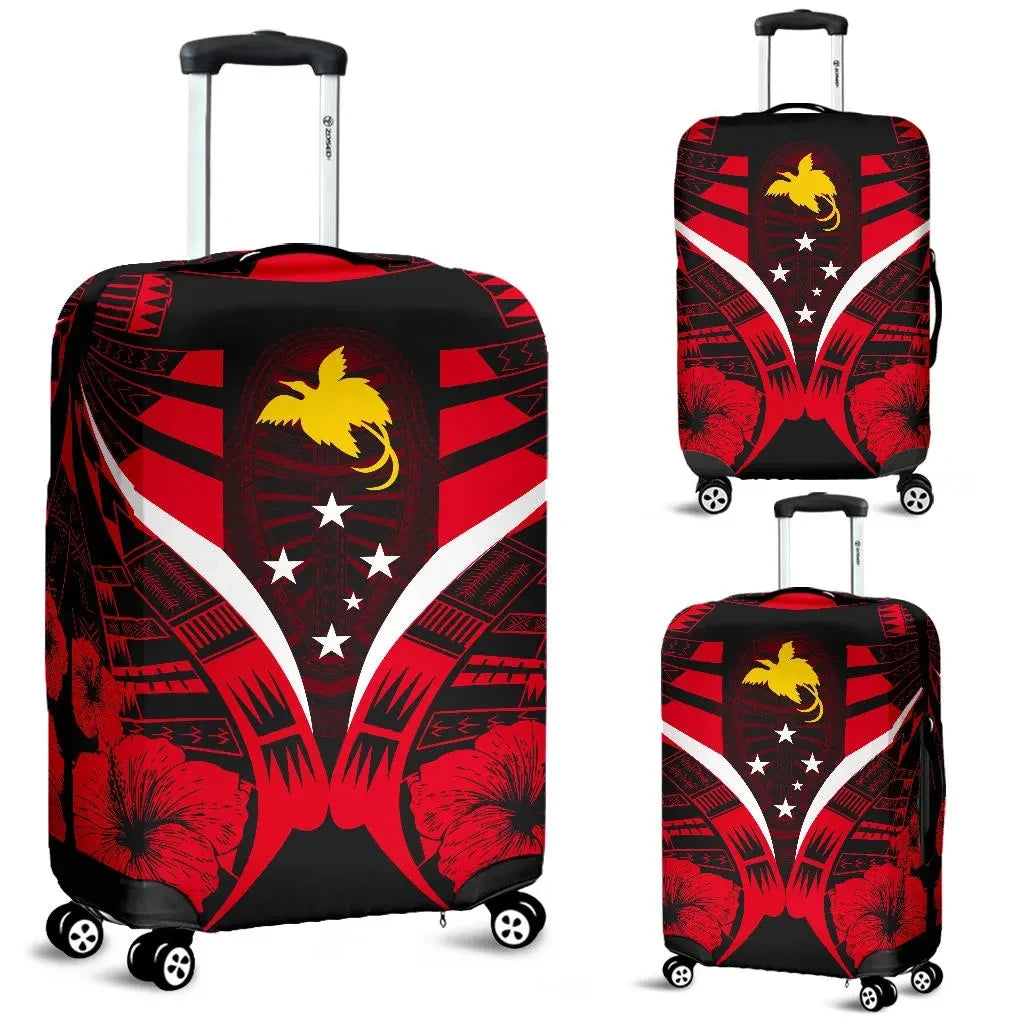 Papua New Guinea Tattoo Luggage Covers Hibiscus