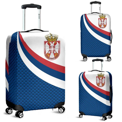 Serbia Luggage Covers Serbia Flag Blue