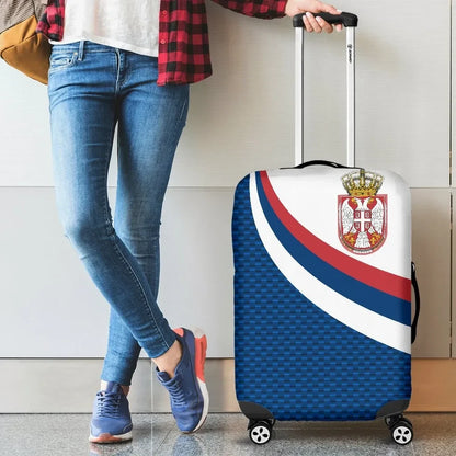 Serbia Luggage Covers Serbia Flag Blue