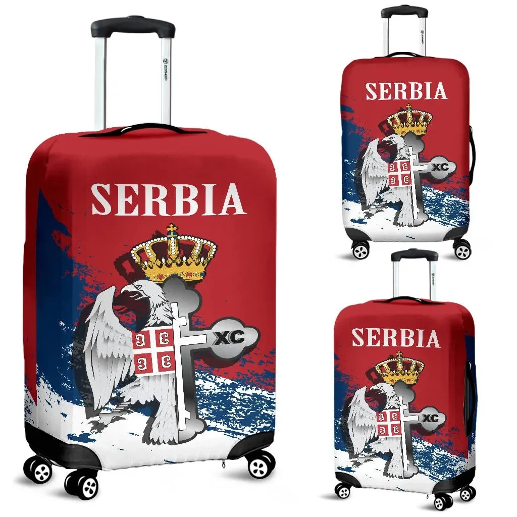 Serbia Luggage Covers Serbian Eagle / Orthodox Cross