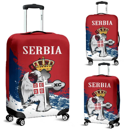 Serbia Luggage Covers Serbian Eagle / Orthodox Cross