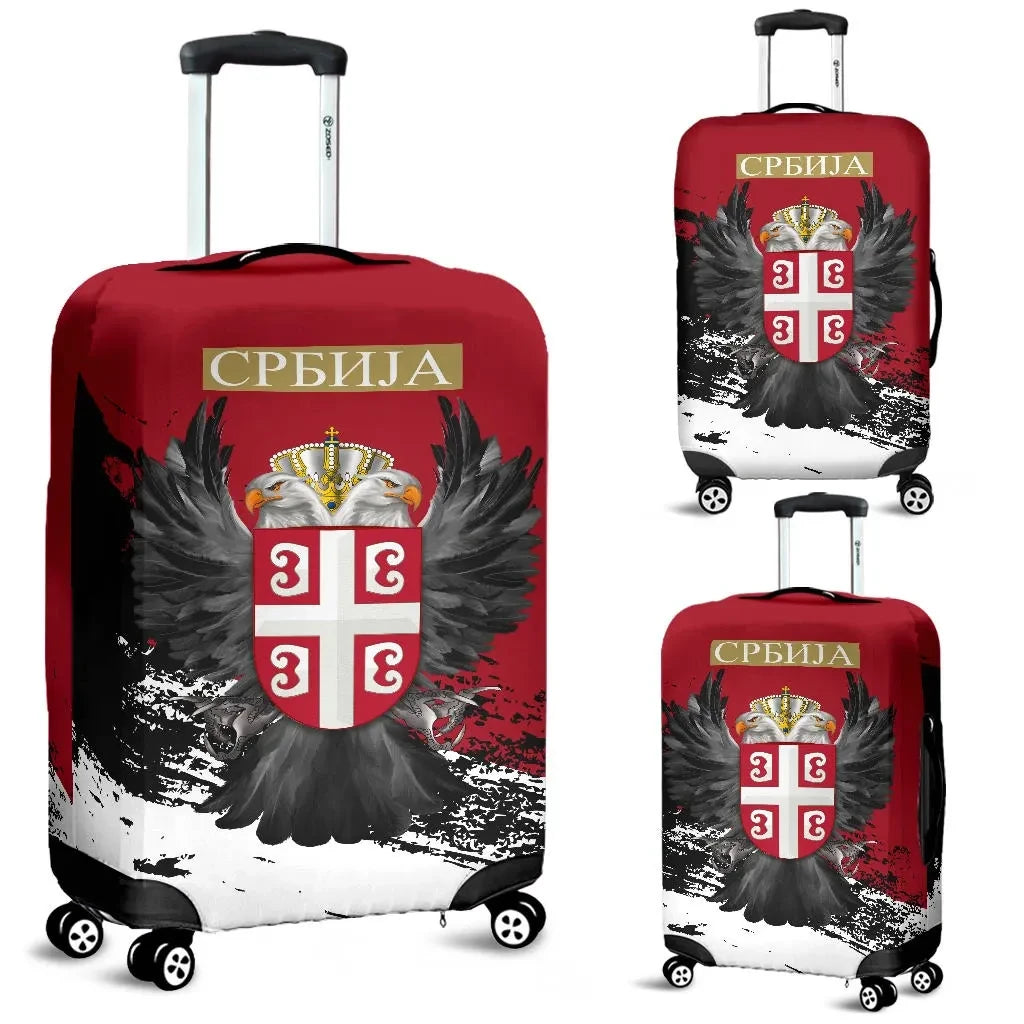 Serbia Luggage Covers Serbian Eagle Tattoo