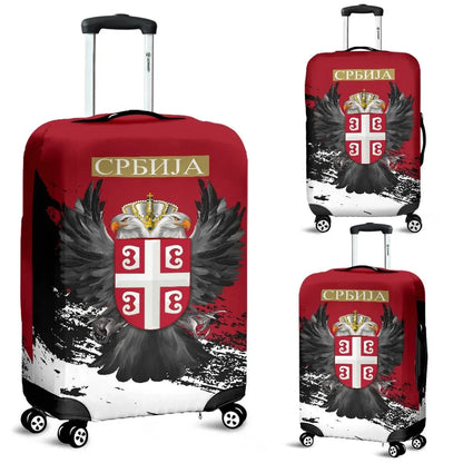 Serbia Luggage Covers Serbian Eagle Tattoo