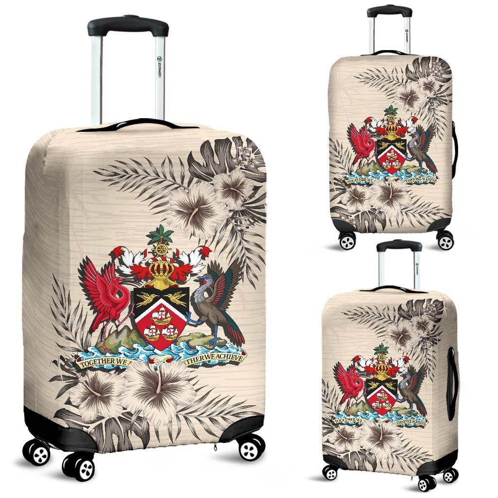 Trinidad and Tobago Luggage Covers The Beige Hibiscus
