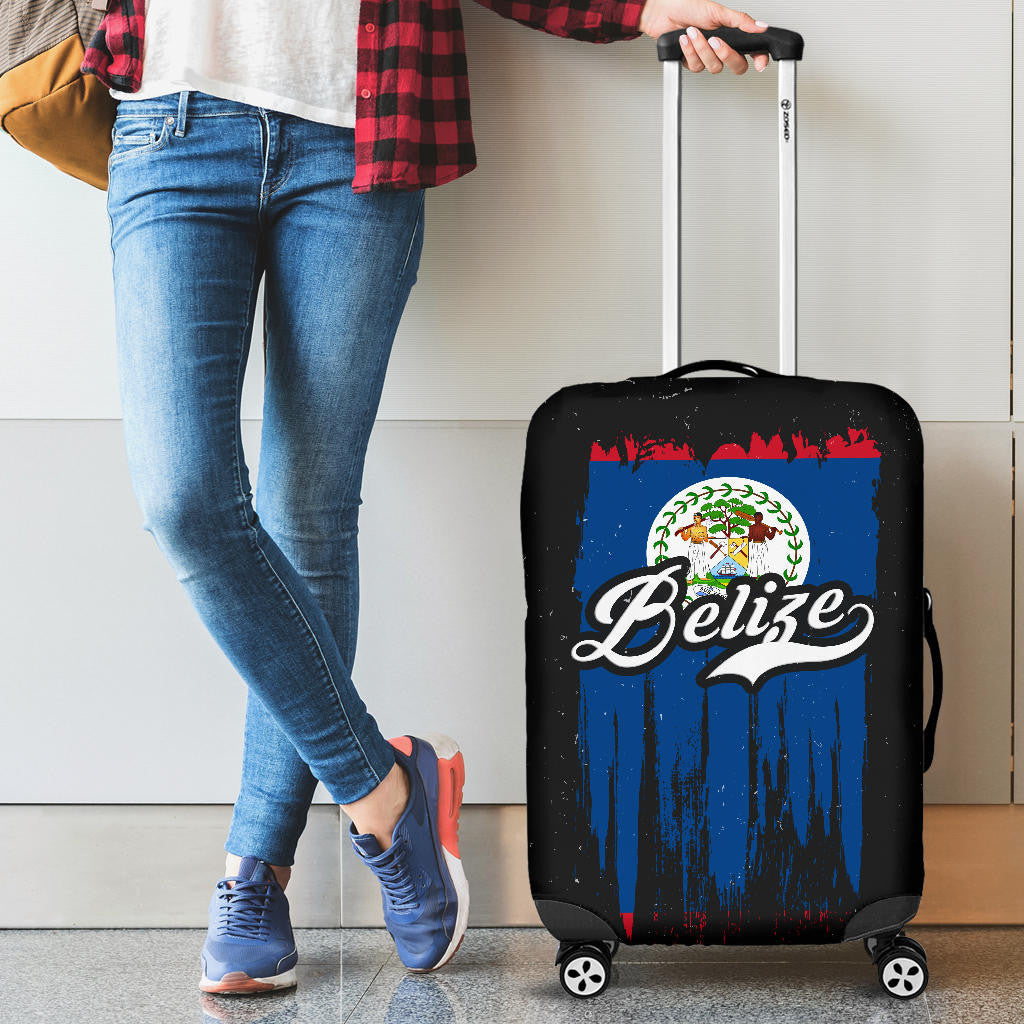 Belize Grunge Flag Luggage Cover