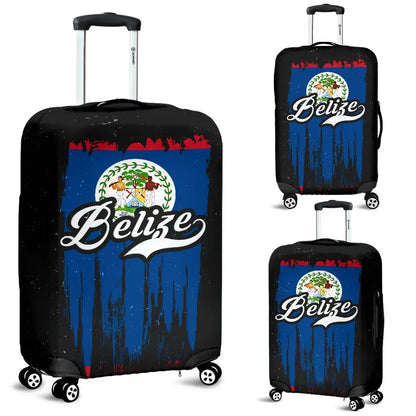 Belize Grunge Flag Luggage Cover
