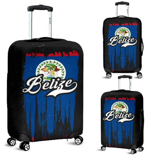 Belize Grunge Flag Luggage Cover