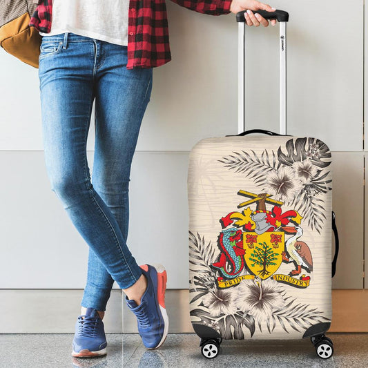 Barbados Luggage Covers The Beige Hibiscus