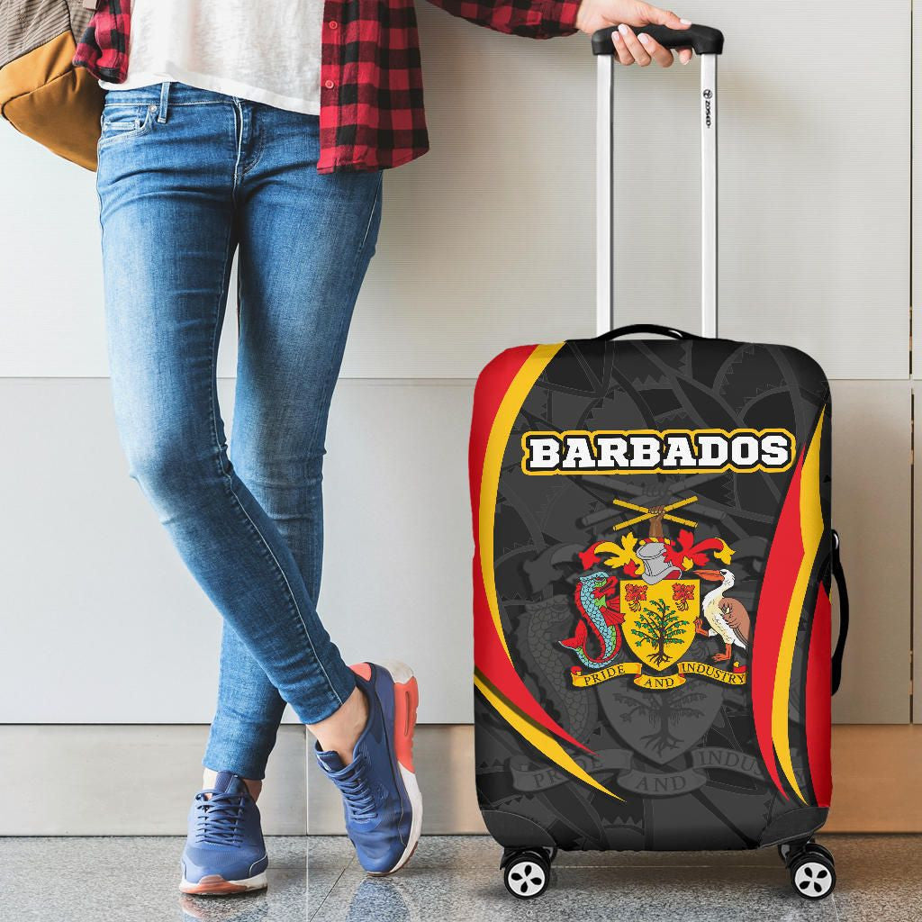 Barbabos Luggage Cover Barbadian Spirit Red