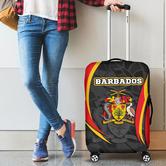 Barbabos Luggage Cover Barbadian Spirit Red