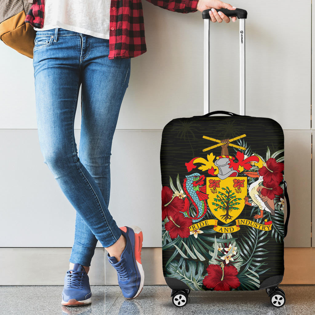 Barbados Hibiscus Luggage Cover