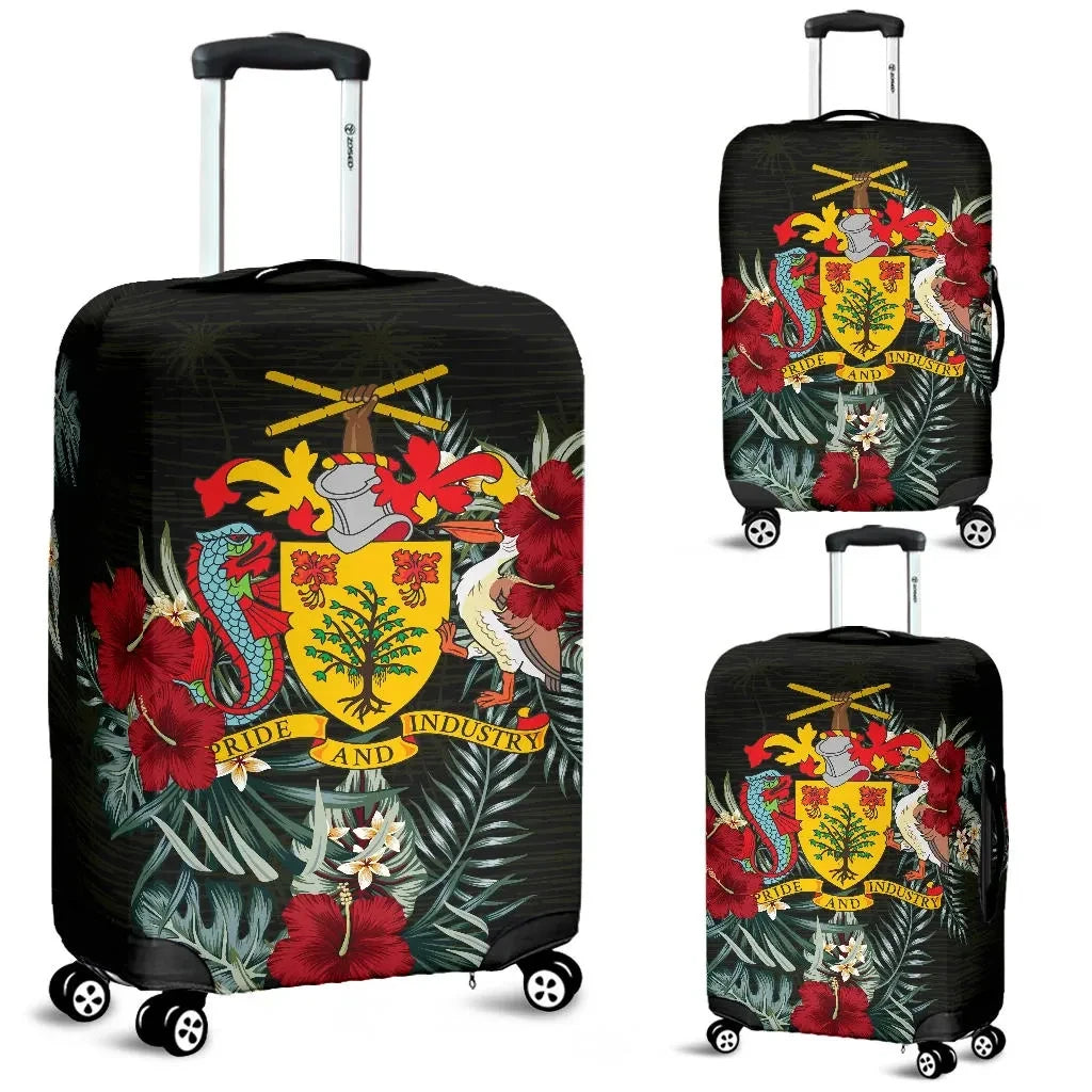 Barbados Hibiscus Luggage Cover
