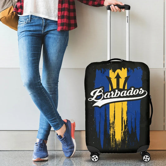 Barbados Vintage Flag Luggage Cover