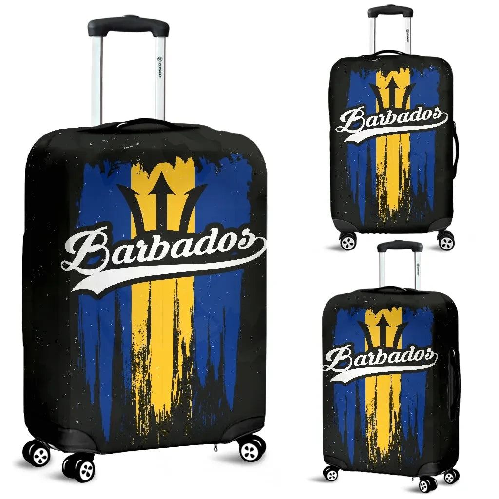 Barbados Vintage Flag Luggage Cover