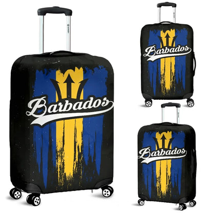 Barbados Vintage Flag Luggage Cover