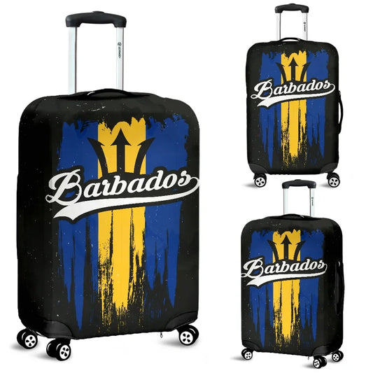 Barbados Vintage Flag Luggage Cover