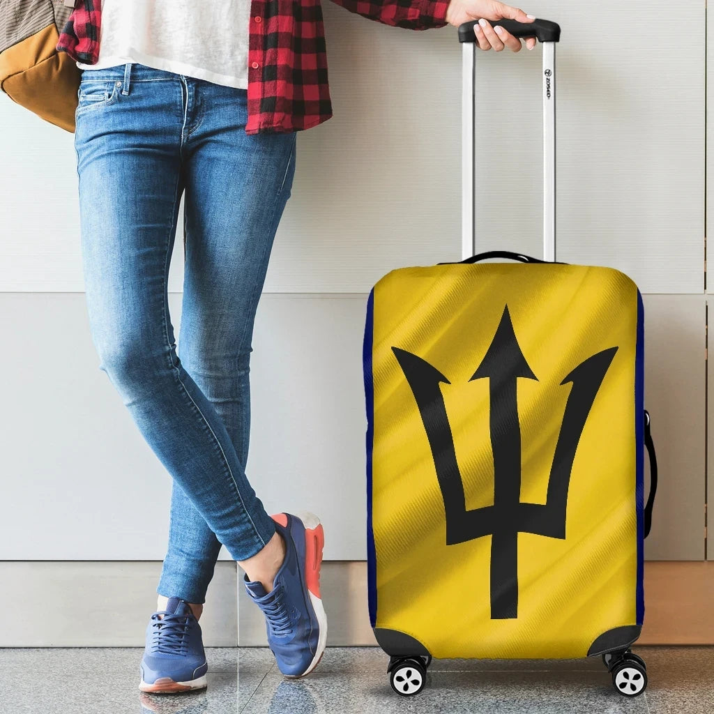 Barbados Flag Luggage Cover 3D Illustration