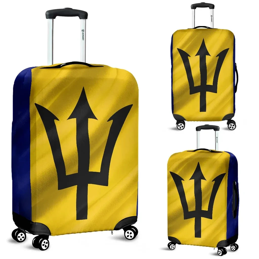 Barbados Flag Luggage Cover 3D Illustration