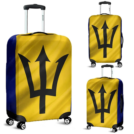 Barbados Flag Luggage Cover 3D Illustration