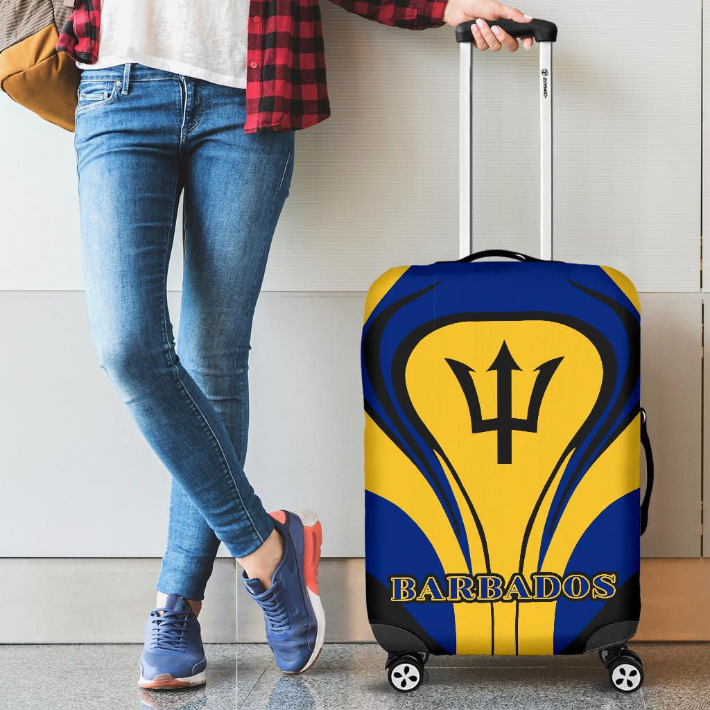 Barbados Flag Luggage Covers Cannon Style