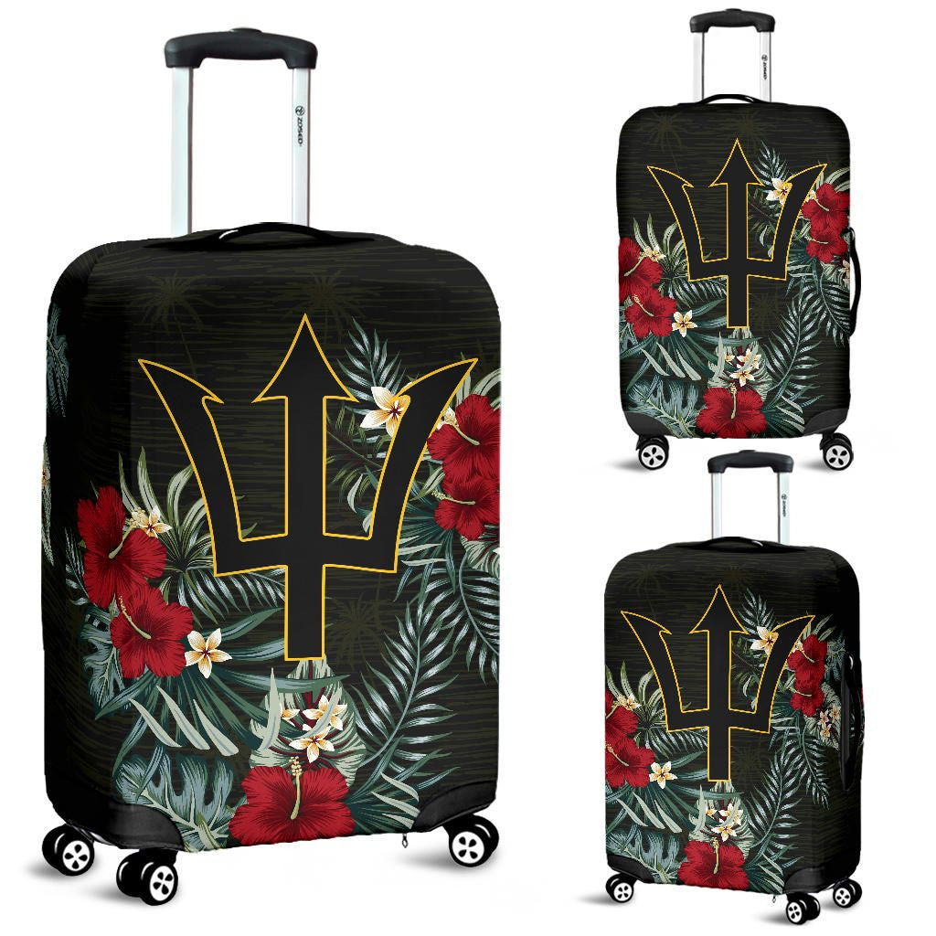 Barbados Hibiscus Luggage Cover