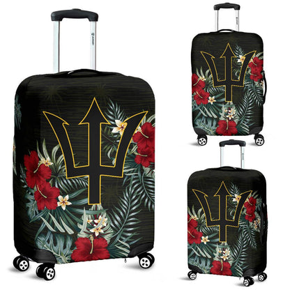 Barbados Hibiscus Luggage Cover