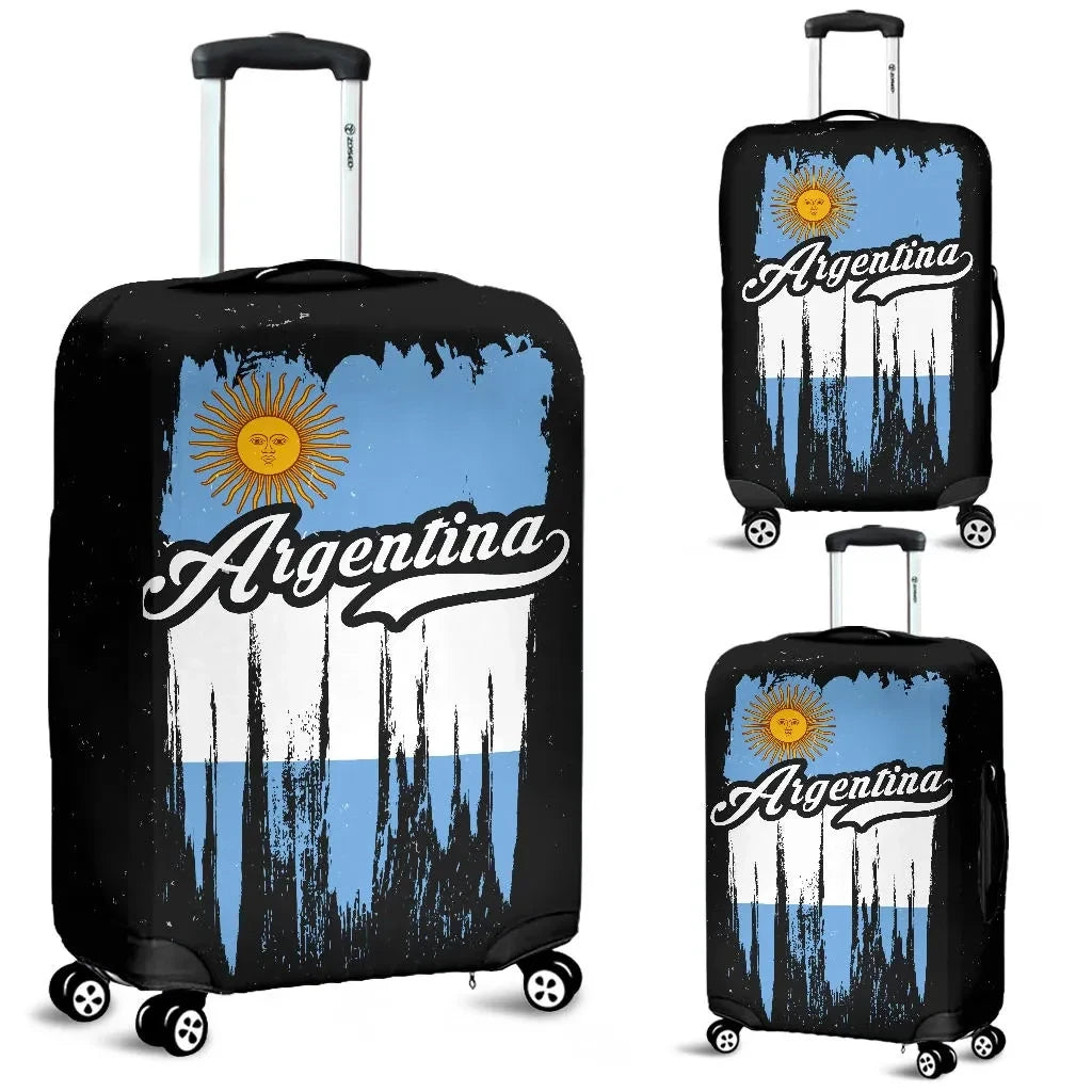 Argentina Grunge Flag Luggage Cover