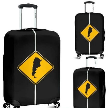 Argentina Map On The Street Sign Luggage Cover
