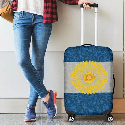 Argentina World Cup Pattern Luggage Cover Bn04