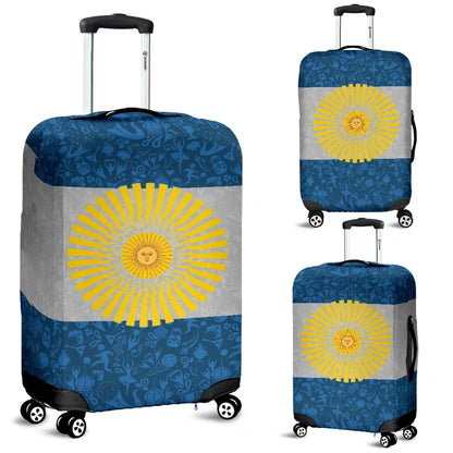 Argentina World Cup Pattern Luggage Cover Bn04