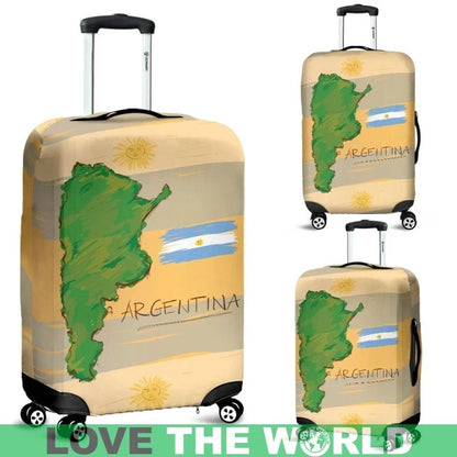 Argentina Flag & Map Luggage Cover