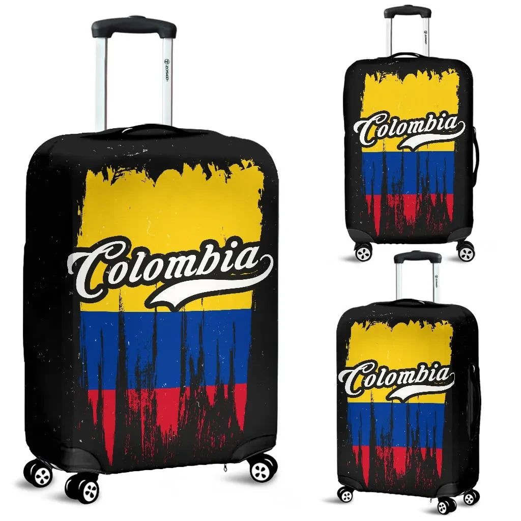 Colombia Grunge Flag Luggage Cover