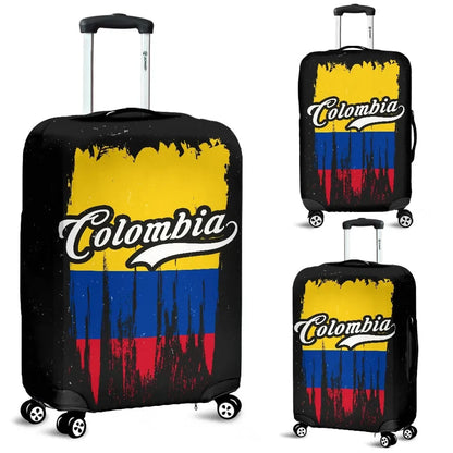 Colombia Grunge Flag Luggage Cover