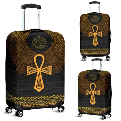 African Luggage Covers Africa Ancient Egypt Ankh & Horus Wings