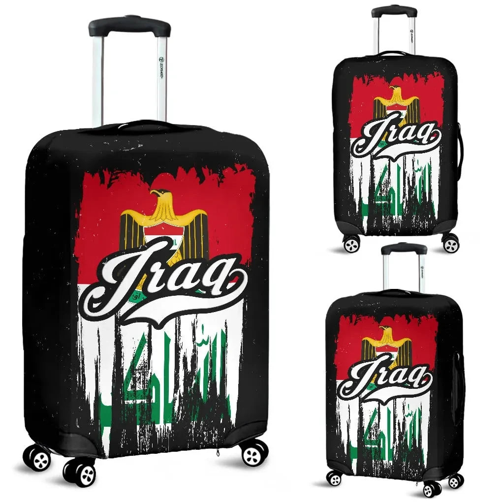 Iraq Grunge Flag Luggage Cover