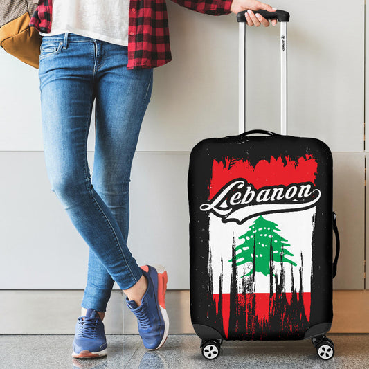Lebanon Grunge Flag Luggage Cover