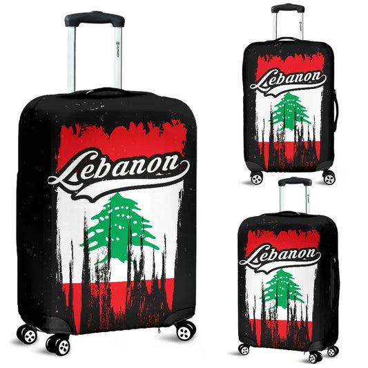 Lebanon Grunge Flag Luggage Cover